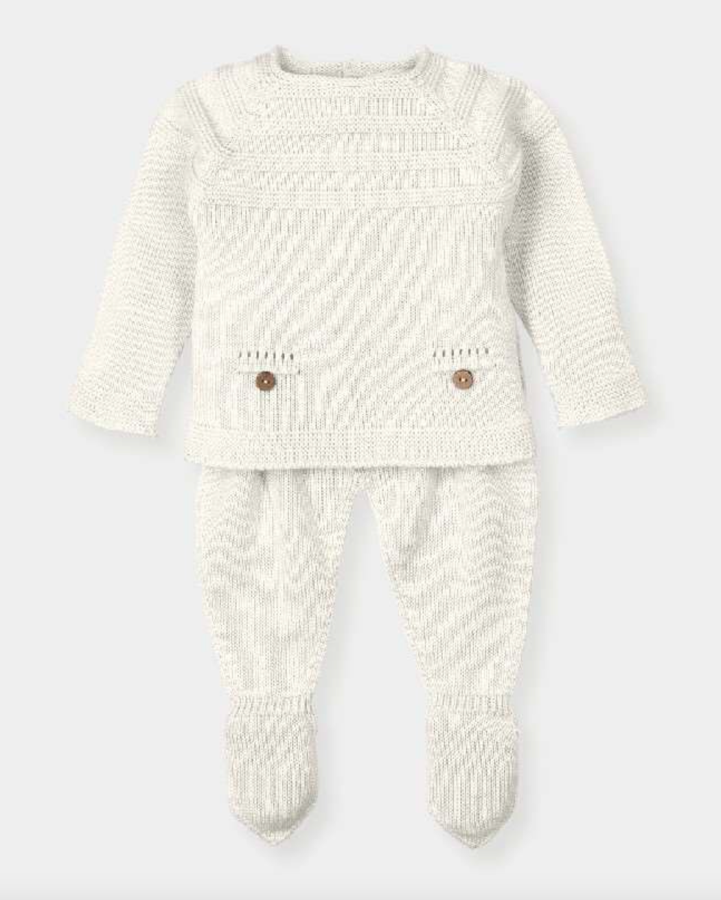 CONJUNTO DE PUNTO "AMAPOLA" COLOR CRUDO.