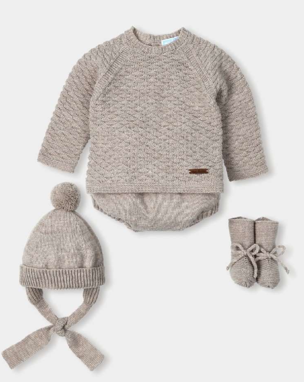 CONJUNTO DE PUNTO "COLORIN" COLOR NUEZ.