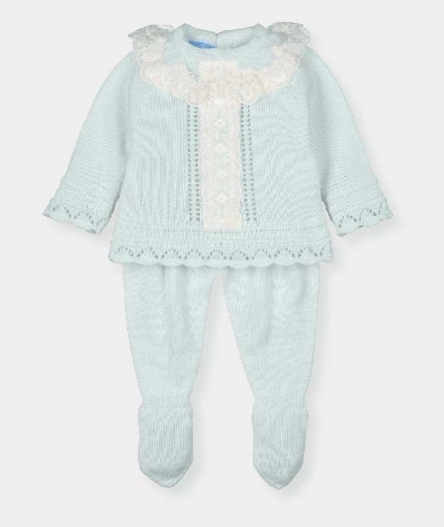 CONJUNTO DE PUNTO "MIEL" COLOR GLACIAR.