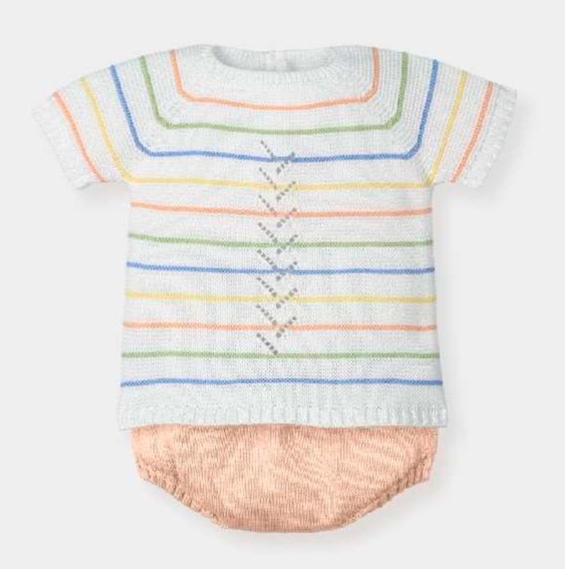 CONJUNTO DE PUNTO "TOMI" COLOR MANDARINA.